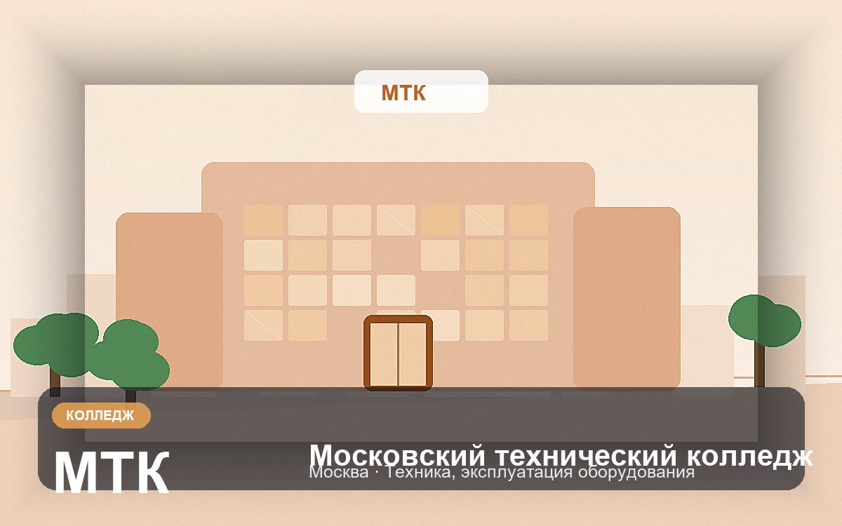 Обложка: Московский технический колледж